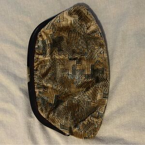 Cara Cara Metallic Gold and Black Patterned Clutch